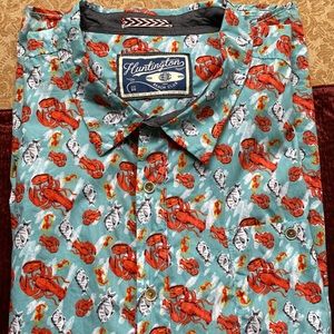 5x lobster short sleeve button down